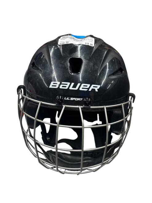 Vist Large View of Product Image Which is Used Bauer LIL SPORT Helmet Cage Combo Black XS