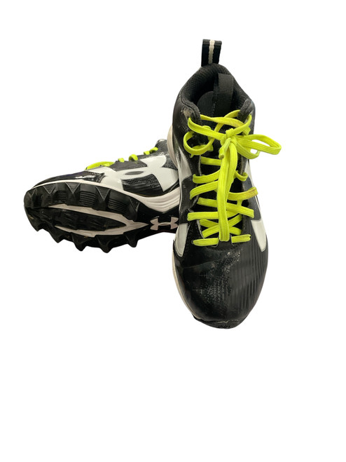 Vist Large View of Product Image Which is Used Under Armour BLACK CLEATS BB/SB Cleats Black Junior 01.5