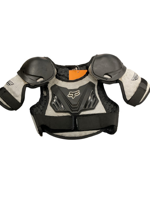 Vist Large View of Product Image Which is Used Fox TITAN Junior Elbow Guard Black SM