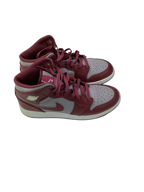 Vist Large View of Product Image Which is Used Jordan Basketball Shoes Y Maroon And Silver Youth 07.0