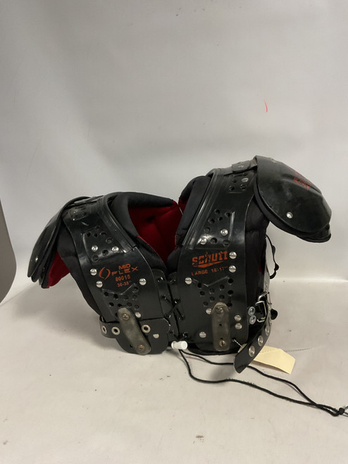 Vist Large View of Product Image Which is Used Schutt MID FLEX FB Shoulder Pads Black LG