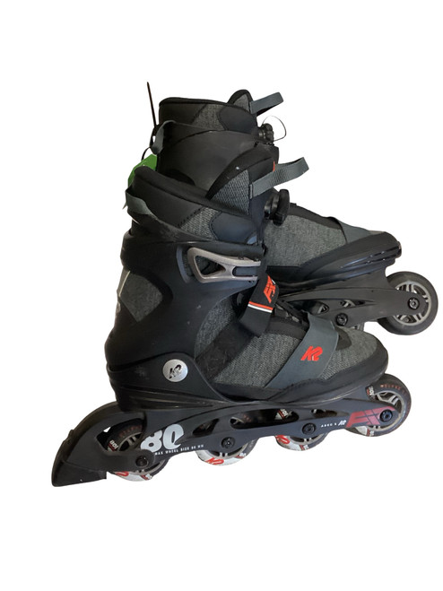 Vist Large View of Product Image Which is Used K2 ABEC 5 Senior Roller Quad Skates Black Senior 8