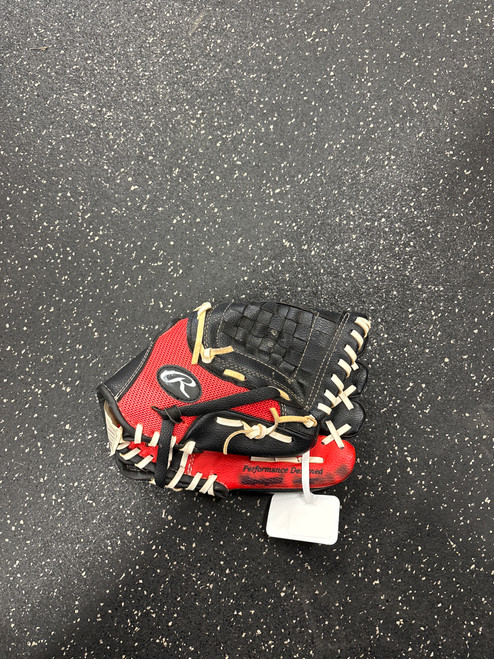 Vist Large View of Product Image Which is Used Rawlings PL105BR BB/SB Glove RH Throw Red 10 1/2"
