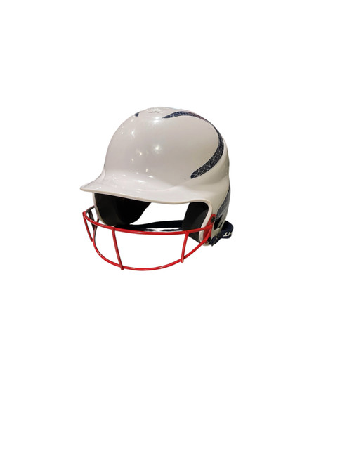 Vist Large View of Product Image Which is Used RIP-IT SOFTBALL HELMET Batting Helmet w/Mask White SM