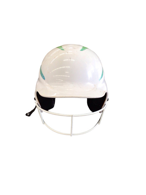 Vist Large View of Product Image Which is Used RIP-IT BATTING HELMET W/ MASK Batting Helmet w/Mask White S/M