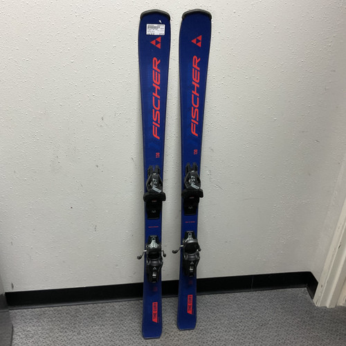 Vist Large View of Product Image Which is Used Fischer THE CURV Boys DH Ski/Binding Navy Blue 130 cm
