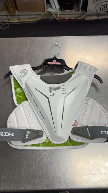 Vist Large View of Product Image Which is Used Maverik M5 Lacrosse Shoulder Pads White MD