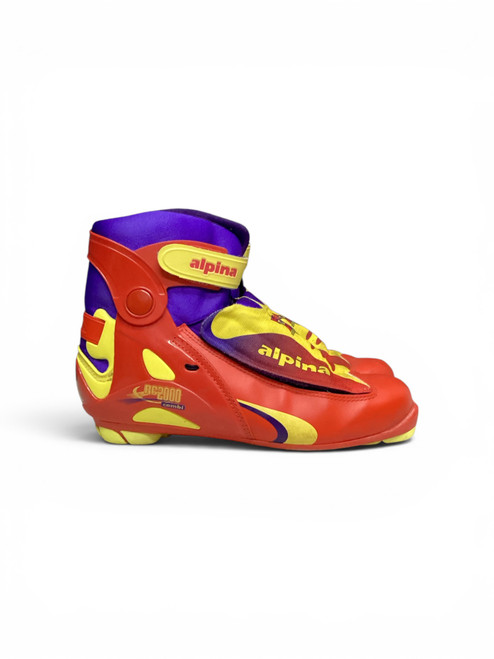 Vist Large View of Product Image Which is Used Alpina Mens NNN XC Ski Boots Red M 08.5-09 / W 09-09.5