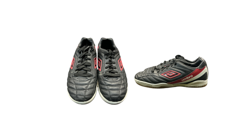 Vist Large View of Product Image Which is Used Umbro Soccer Indoor Shoes Cardinal And Black Senior 6