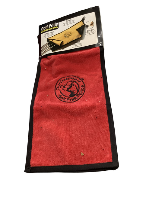 Vist Large View of Product Image Which is Used Golf Pride ULTIMATE GRIP TOWEL Golf Accessory Red