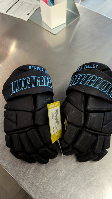 Vist Large View of Product Image Which is Used Warrior ALPHA PRO GLOVES Senior Gloves Black 13"
