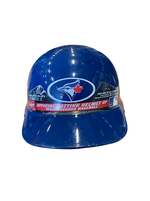 Vist Large View of Product Image Which is Used Rawlings BLUE JAYS Batting Helmet No Mask Royal Blue MD