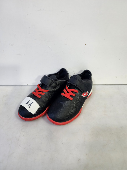 Vist Large View of Product Image Which is Used Lotto Soccer Indoor Shoes Black Youth 09.0