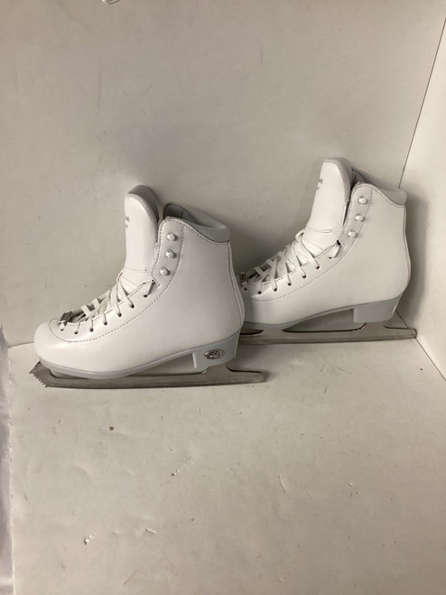 Vist Large View of Product Image Which is Used Riedell CRYSTAL Girls Figure Skate White Junior 03