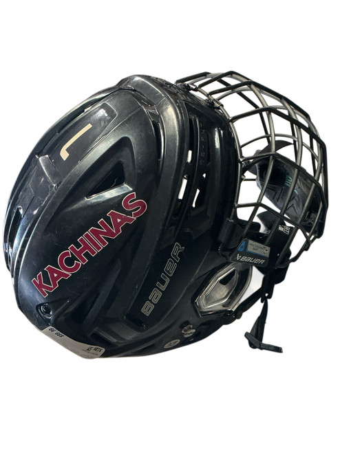 Vist Large View of Product Image Which is Used Bauer REACT 155 S Helmet Cage Combo Black SM