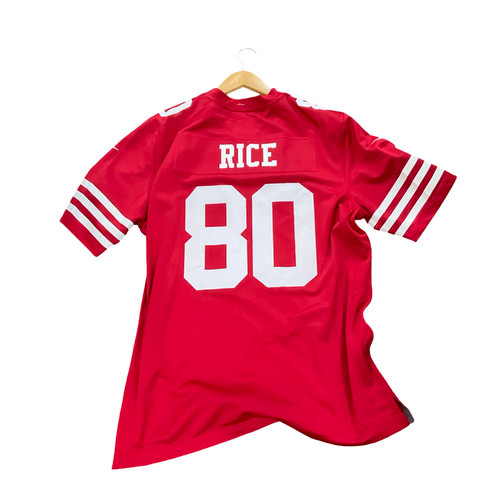 Vist Large View of Product Image Which is Used Nike 49ERS RICE JERSEY FB Top Adult Maroon LG