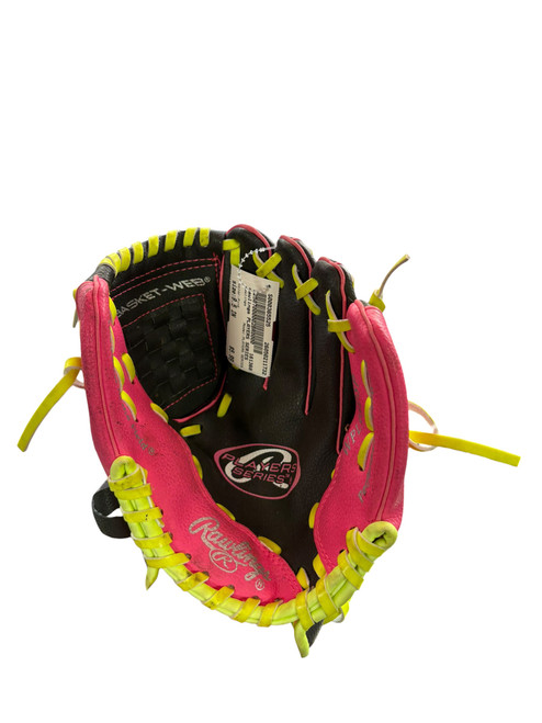 Vist Large View of Product Image Which is Used Rawlings PLAYERS SERIES BB/SB Glove T-ball Pink 9 1/2"