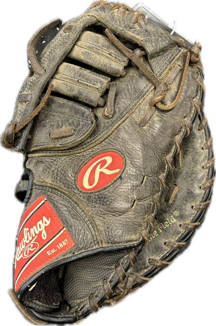 Vist Large View of Product Image Which is Used Rawlings H115FBM BB/SB First Base RH Throw Black 11 1/2"