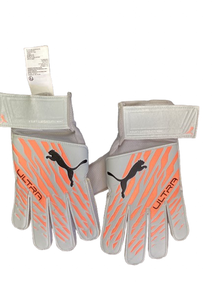 Vist Large View of Product Image Which is Used Puma ULTRA Soccer Goalie Gloves White 8