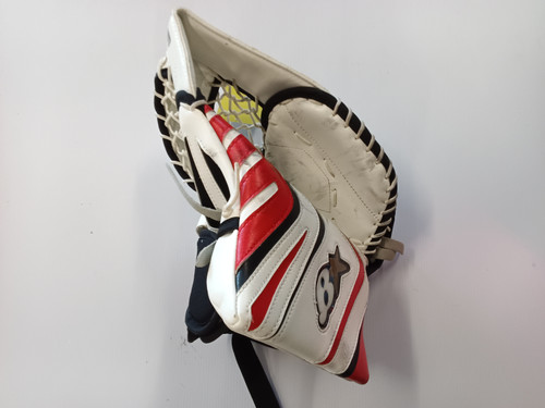Vist Large View of Product Image Which is Used OPTIK 9.0 Junior Goalie Catcher White
