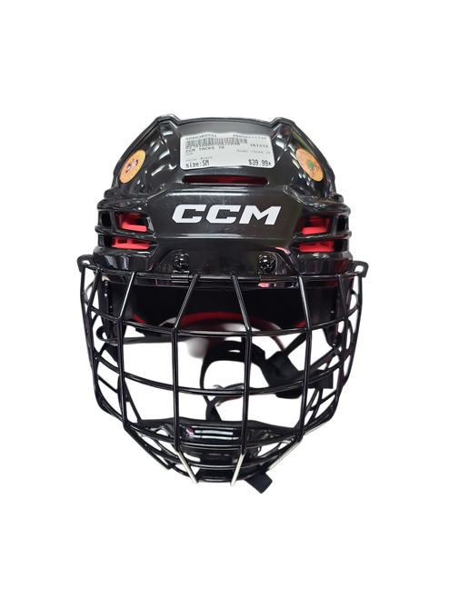 Vist Large View of Product Image Which is Used CCM TACKS 70 Helmet Cage Combo Black SM