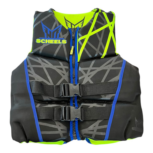 Vist Large View of Product Image Which is Used HO Adult PFD Black And Neon Green MD