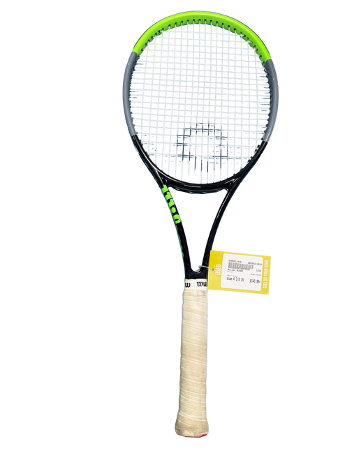 Vist Large View of Product Image Which is Used Wilson BLADE Adult Tennis Racquet Black 4 3/8"