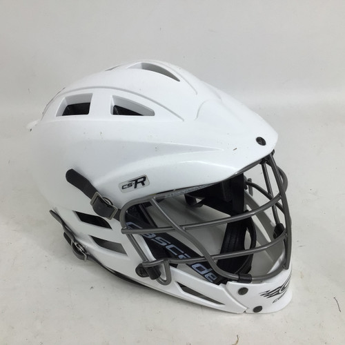 Vist Large View of Product Image Which is Used Cascade CS-R YOUTH OSFM LACROSSE HELMET Lacrosse Helmet White One Size