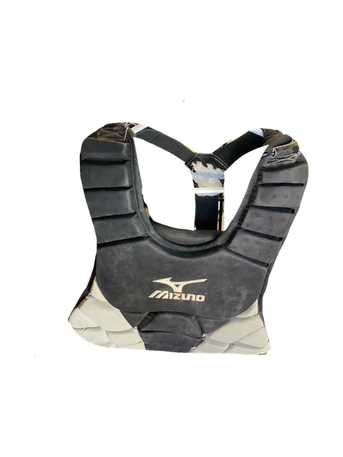 Vist Large View of Product Image Which is Used Mizuno CHEST PROTECTOR Catchers Chest Protector Black Youth