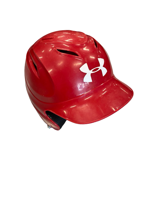 Vist Large View of Product Image Which is Used Under Armour BATTING HELMET Batting Helmet No Mask Red MD