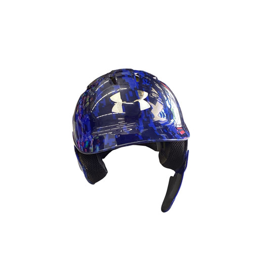 Vist Large View of Product Image Which is Used Under Armour BASEBALL HELMET Batting Helmet No Mask Royal Blue MD