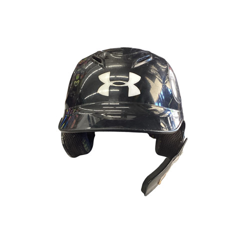 Vist Large View of Product Image Which is Used Under Armour BASEBALL HELMET Batting Helmet No Mask Black MD