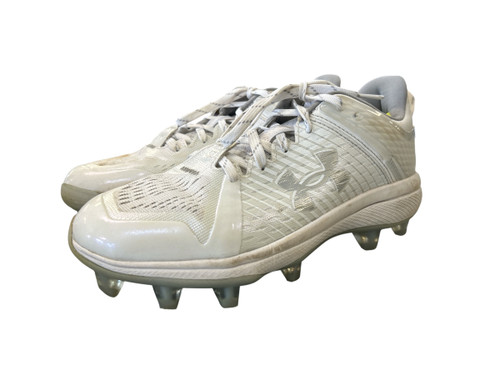 Vist Large View of Product Image Which is Used Under Armour YARD LOW MT BB/SB Cleats White Senior 7