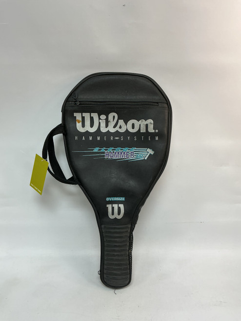 Vist Large View of Product Image Which is Used Wilson HAMMER Adult Tennis Racquet Purple 3 3/8"