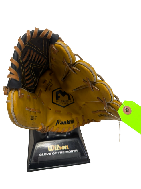 Vist Large View of Product Image Which is Used Franklin FIELD MASTER 22601 Softball Glove RH Throw Tan 13"
