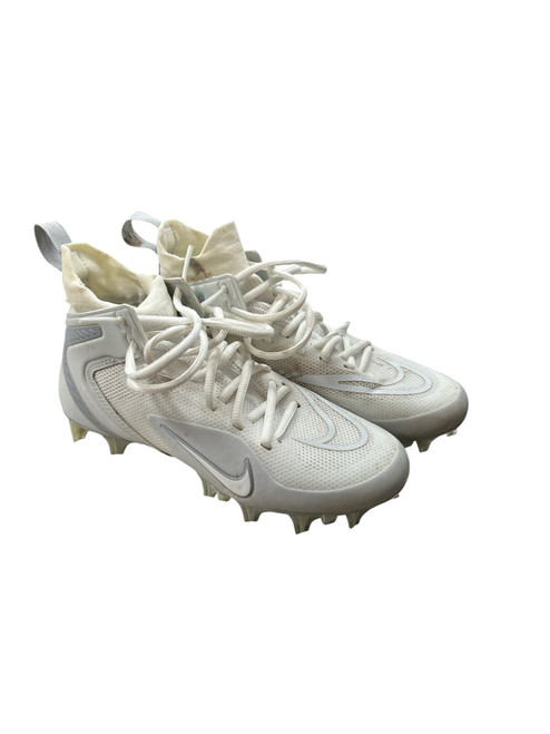 Vist Large View of Product Image Which is Used Nike Alpha Jr FB Cleats White Junior 04