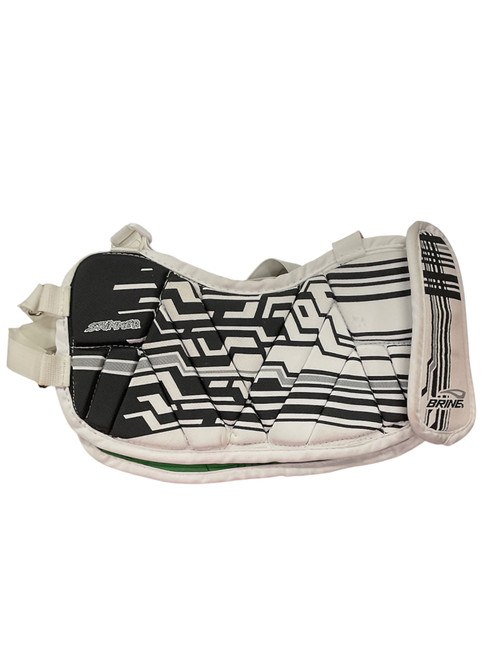 Vist Large View of Product Image Which is Used Brine STUNNER Lacrosse Rib Pads Black MD