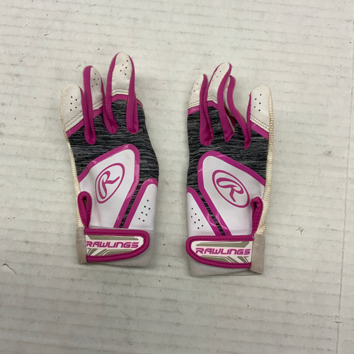 Vist Large View of Product Image Which is Used Rawlings BB/SB Batting Gloves Pink XS