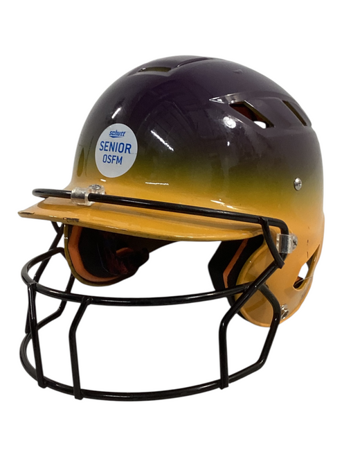 Vist Large View of Product Image Which is Used Schutt BATTING HELMET Batting Helmet w/Mask Orange SM