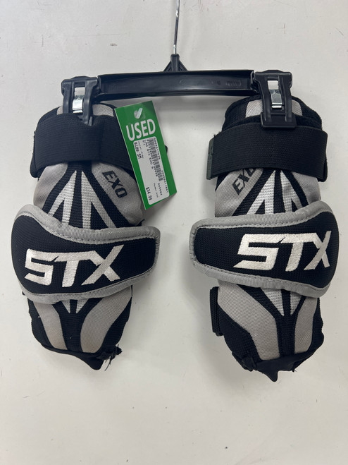 Vist Large View of Product Image Which is Used STX EXO Lacrosse Arm Pads/Guards Grey SM