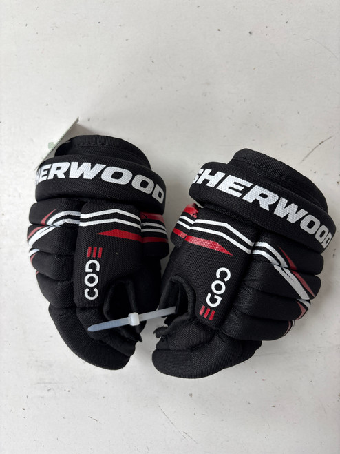 Vist Large View of Product Image Which is Used Sher-wood CODE Youth Gloves Black 9"