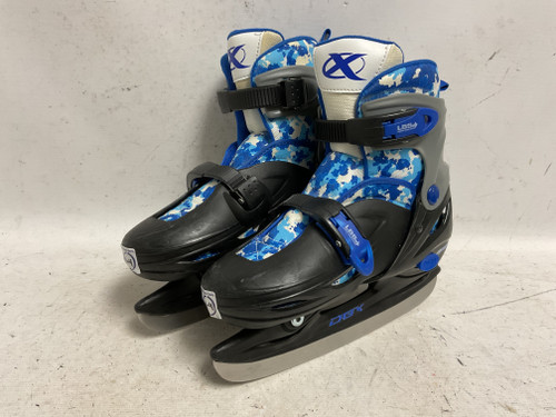 Vist Large View of Product Image Which is Used DBX ADJ 1-4 Boys Softboot Skate Black And Carolina Blue Adjustable