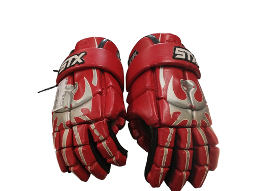 Vist Large View of Product Image Which is Used STX RIVAL Lacrosse Gloves Mens Red 12"