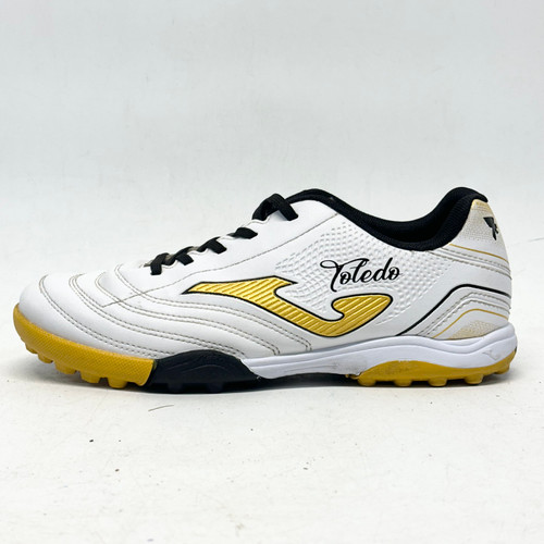Vist Large View of Product Image Which is Used Joma Soccer Turf Shoes White/Black/Yellow Senior 5.5