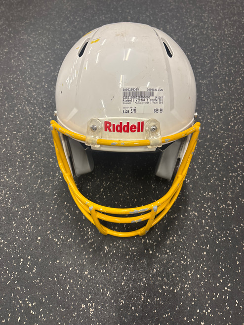 Vist Large View of Product Image Which is Used Riddell VICTOR I YOUTH 2018 FB Helmet White S/M