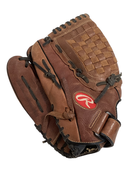 Vist Large View of Product Image Which is Used Rawlings RBG36TBR Baseball/Softball Glove Left Hand Throw Brown 12 1/2"