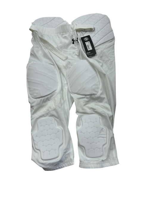 Vist Large View of Product Image Which is Used Under Armour Adult FB Integrated Pants White LG