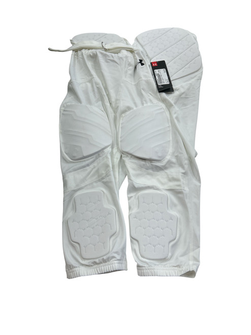 Vist Large View of Product Image Which is Used Under Armour Adult FB Integrated Pants White LG
