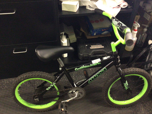 Vist Large View of Product Image Which is Used MAGNA GRAVEL BLASTER BMX Bike Boys Green 16"