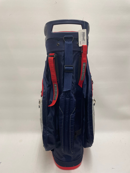 Vist Large View of Product Image Which is Used Sun Mountain 14 WAY Mens Cart Bag Navy Blue And Red